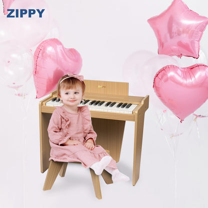 ZIPPY 37 keys digital piano for children packaging showing authentic USA imported product details