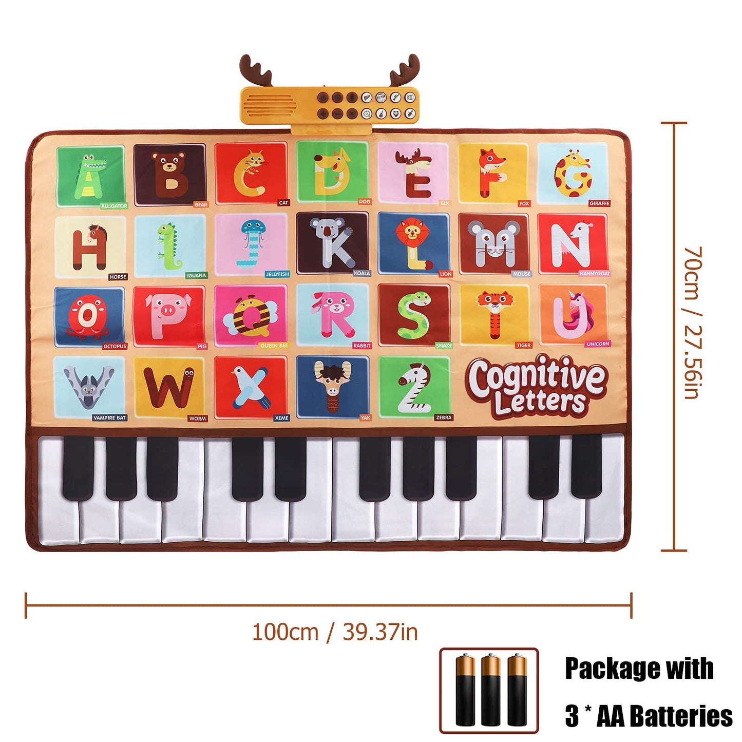 Bluejay animal touch play mat folded showing portability and soft fabric material