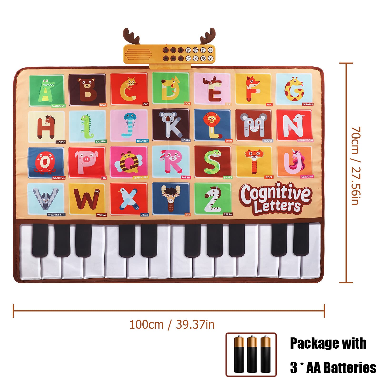 Bluejay animal touch play mat folded showing portability and soft fabric material