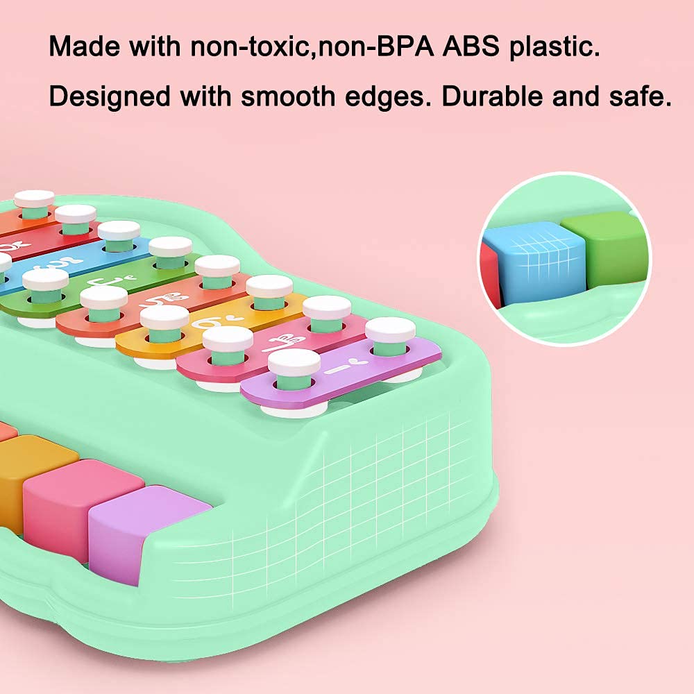 Kidara battery free acoustic baby piano xylophone setup display view