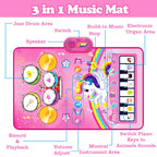 Waterproof surface detail of the authentic imported Aitbay baby musical mat highlighting its easy to clean protective layer