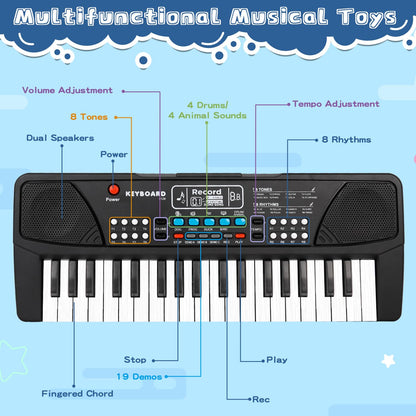 M SANMERSEN beginner music keyboard highlighting the textured wood grain keys styling