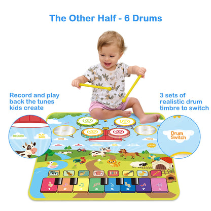 Foki sensory educational toy showing the interactive instrument and animal sound icons