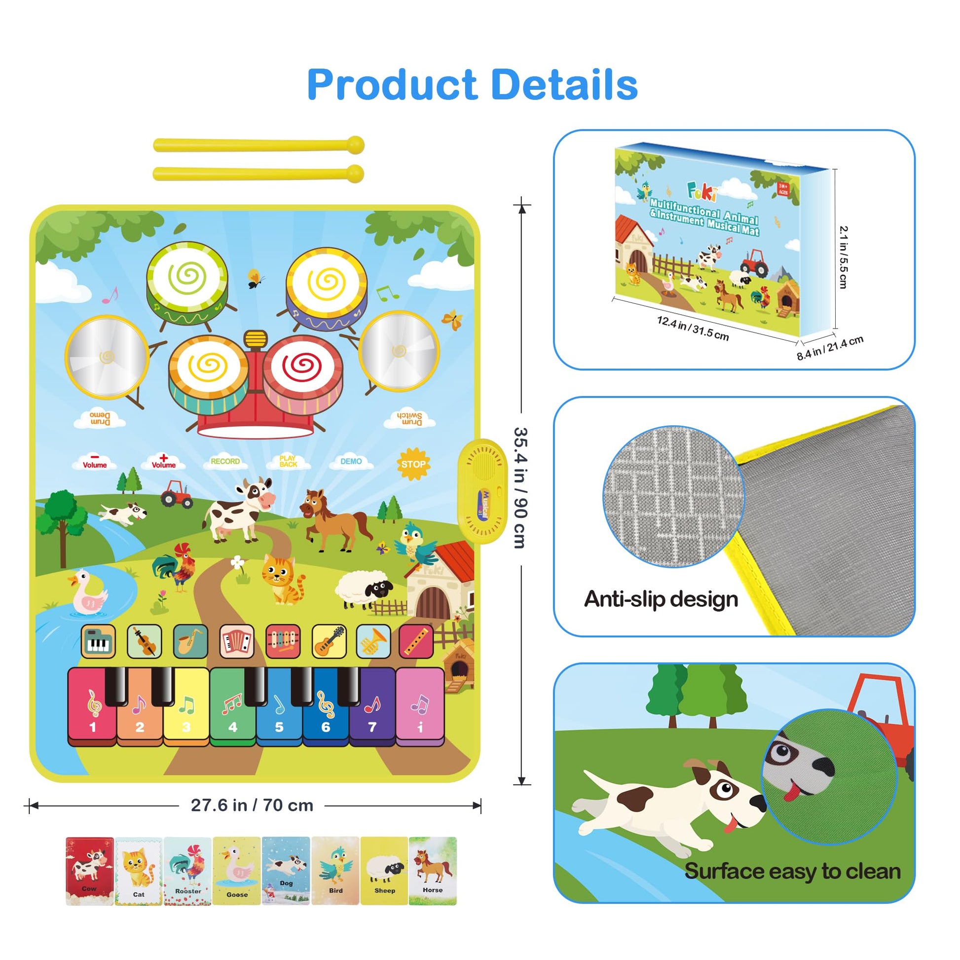 Packaging box of the Foki early educational sensory learning toy for babies