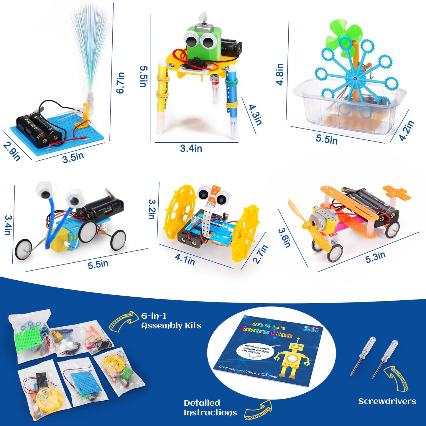 Assembled DIY reptile robot and balance car showing electronic motor wiring and structural plates.
