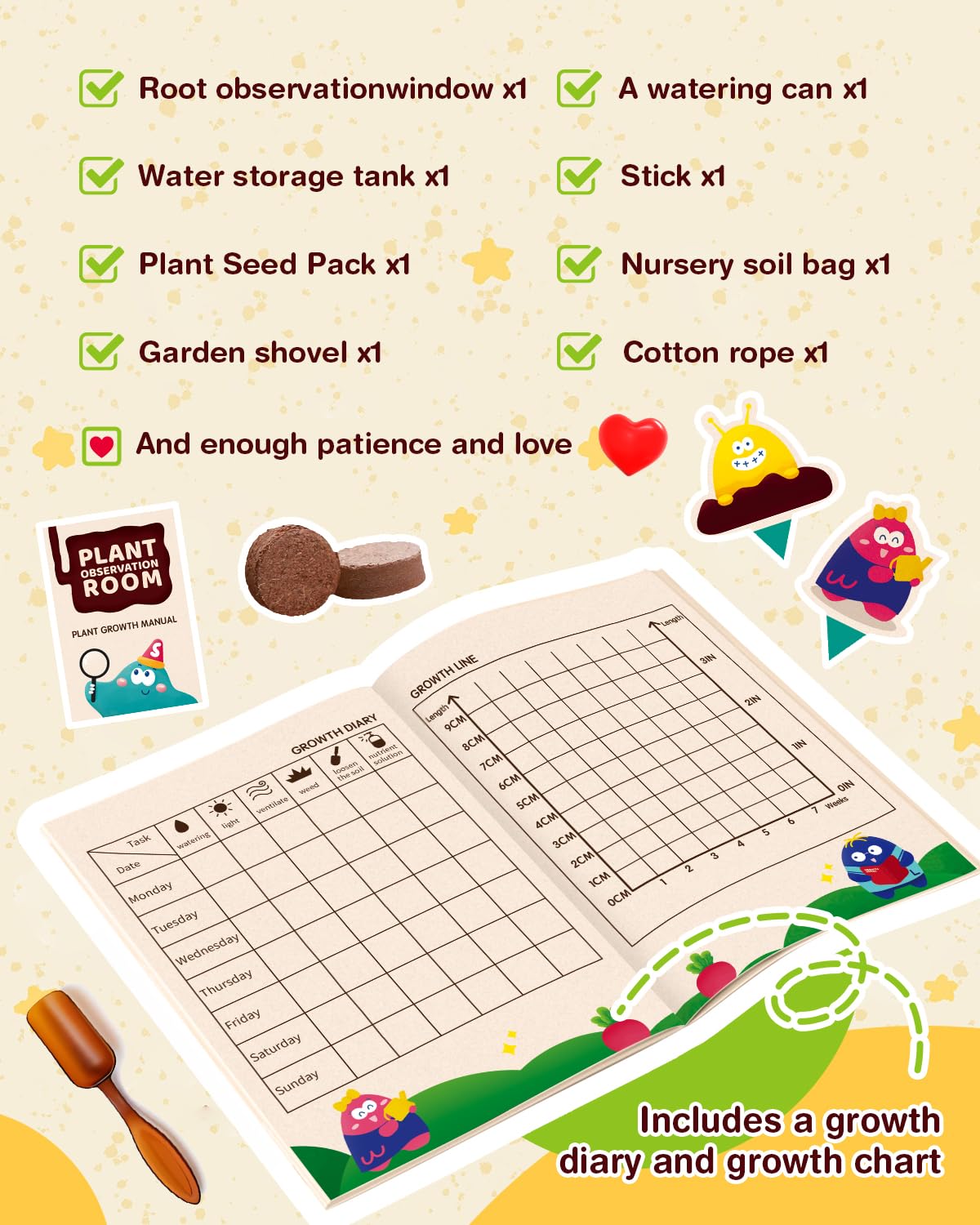 PLANTMEW transparent plant growing container with integrated ruler measuring root length
