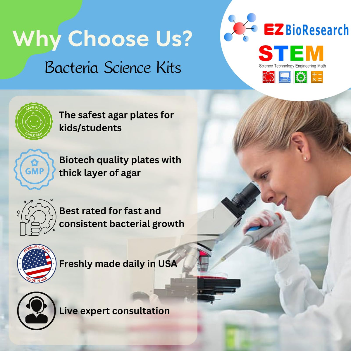 Digital science fair project guide cover displaying award winning experimental setups for microbiology