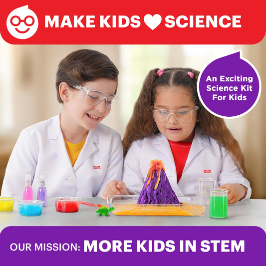 Doctor Jupiter science set unboxed displaying test tubes beakers and colorful experiment materials layout