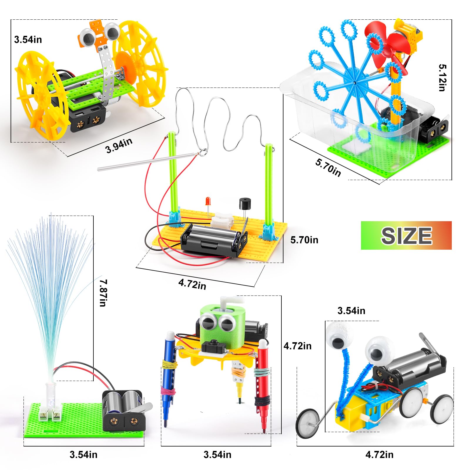 Fiber lamp and interactive wire buzzer game setup showcasing active electronic circuitry.