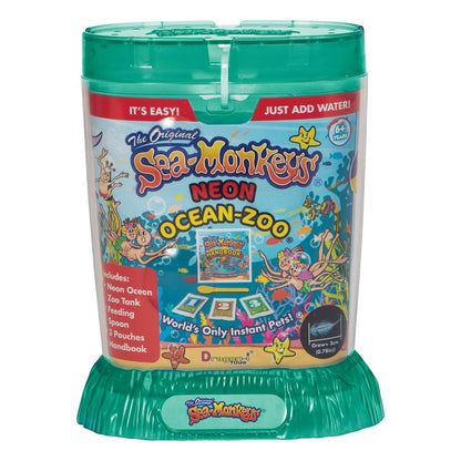 Sea Monkeys biological science kit demonstrating the five point six inch tall compact design suitable for desks and window sills