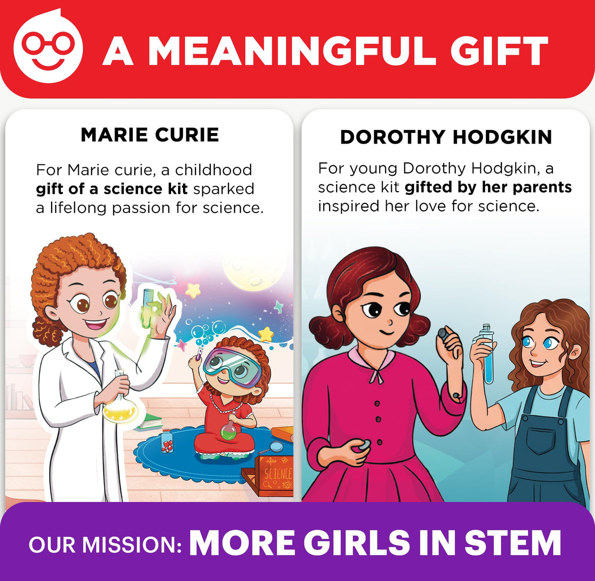 Step by step illustrated educational guide book included in the Doctor Jupiter girls kit.