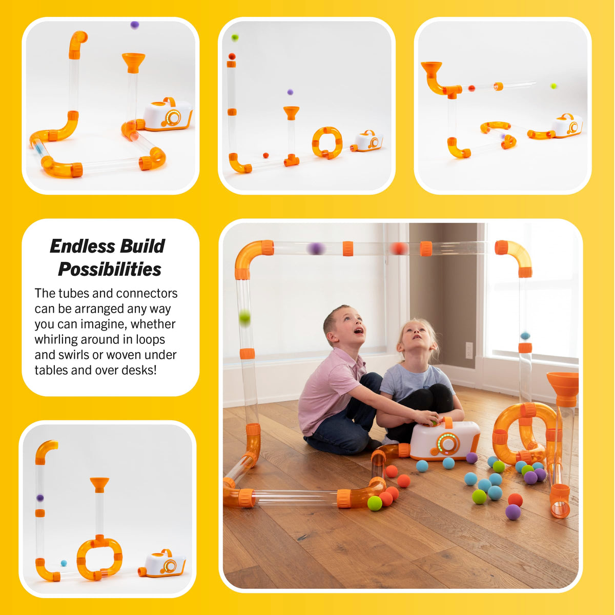 Fat Brain Toys Air Toobz packaging showing the complete aerodynamic science experiment kit for children.