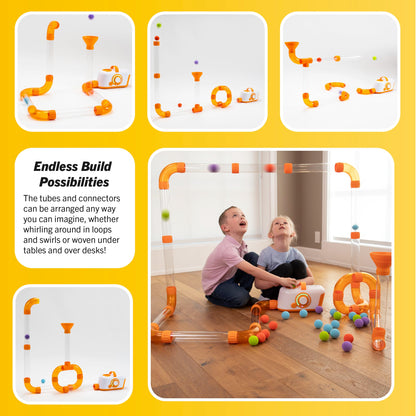 Fat Brain Toys Air Toobz packaging showing the complete aerodynamic science experiment kit for children.
