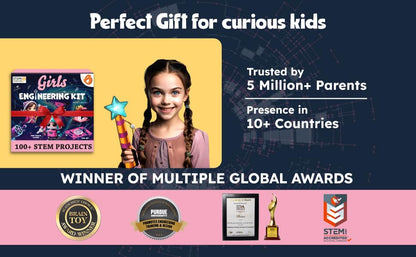 Complete array of fifty individual pieces inside the imported premium learning kit container
