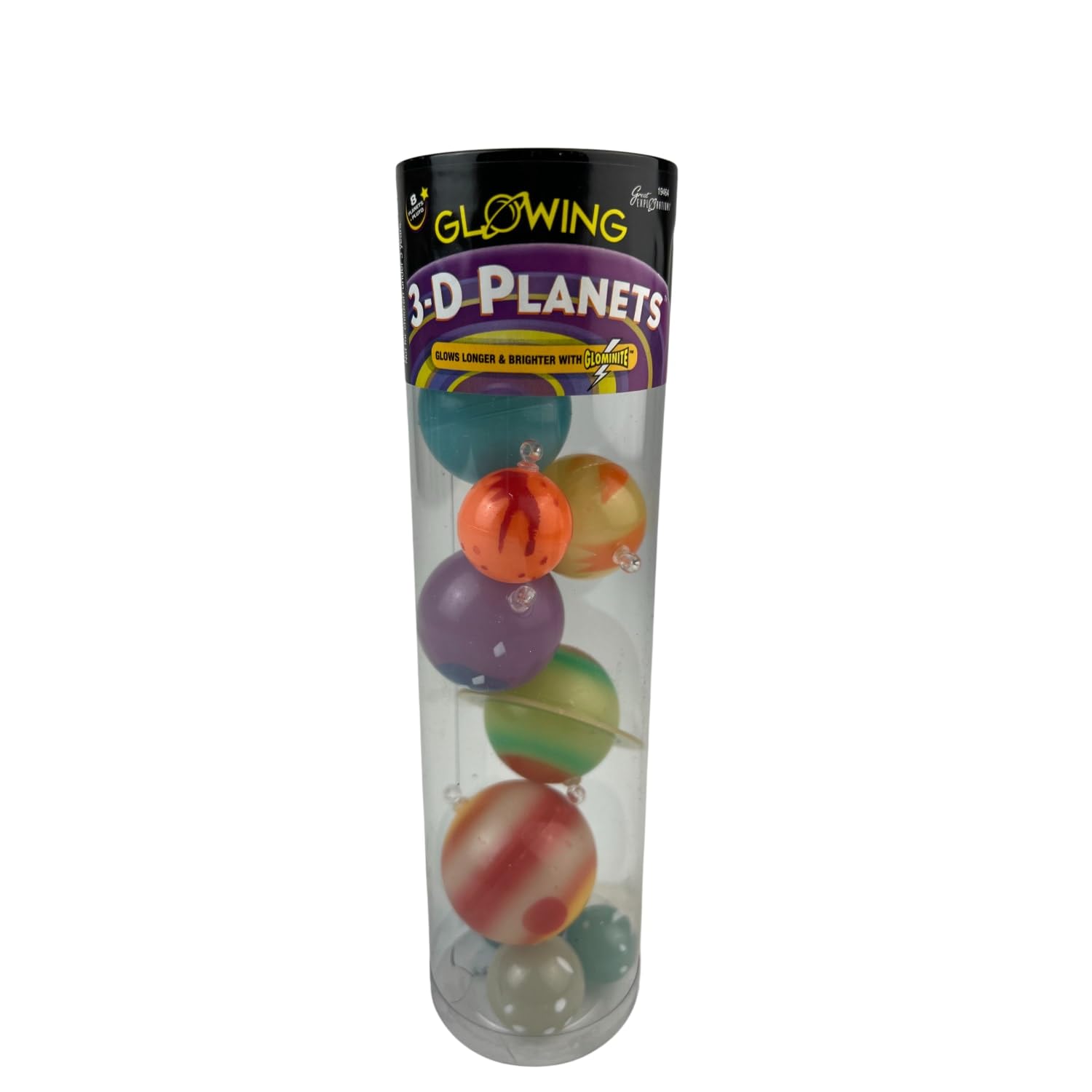 Adhesive putty and hanging string accessories included in the space exploration kit
