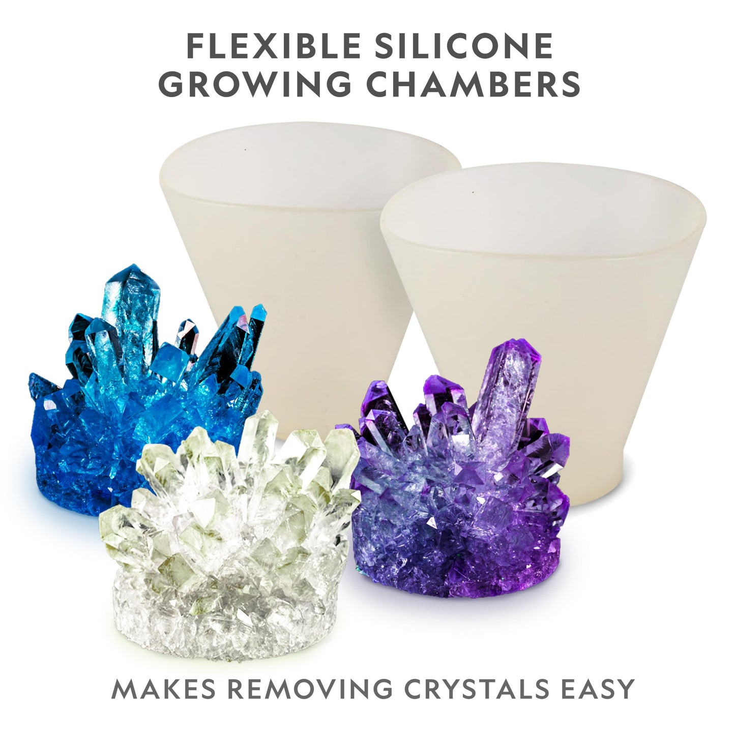 Glow in the dark crystal variety shining brightly in a dark room environment