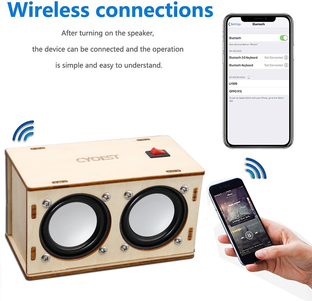 Laser cut wood panels and assembly hardware included in the CYOEST starter kit
