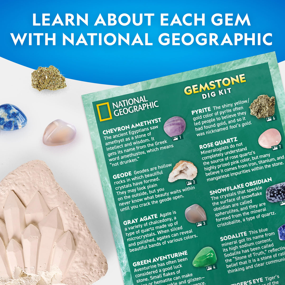 Educational geological learning guide containing factual science data