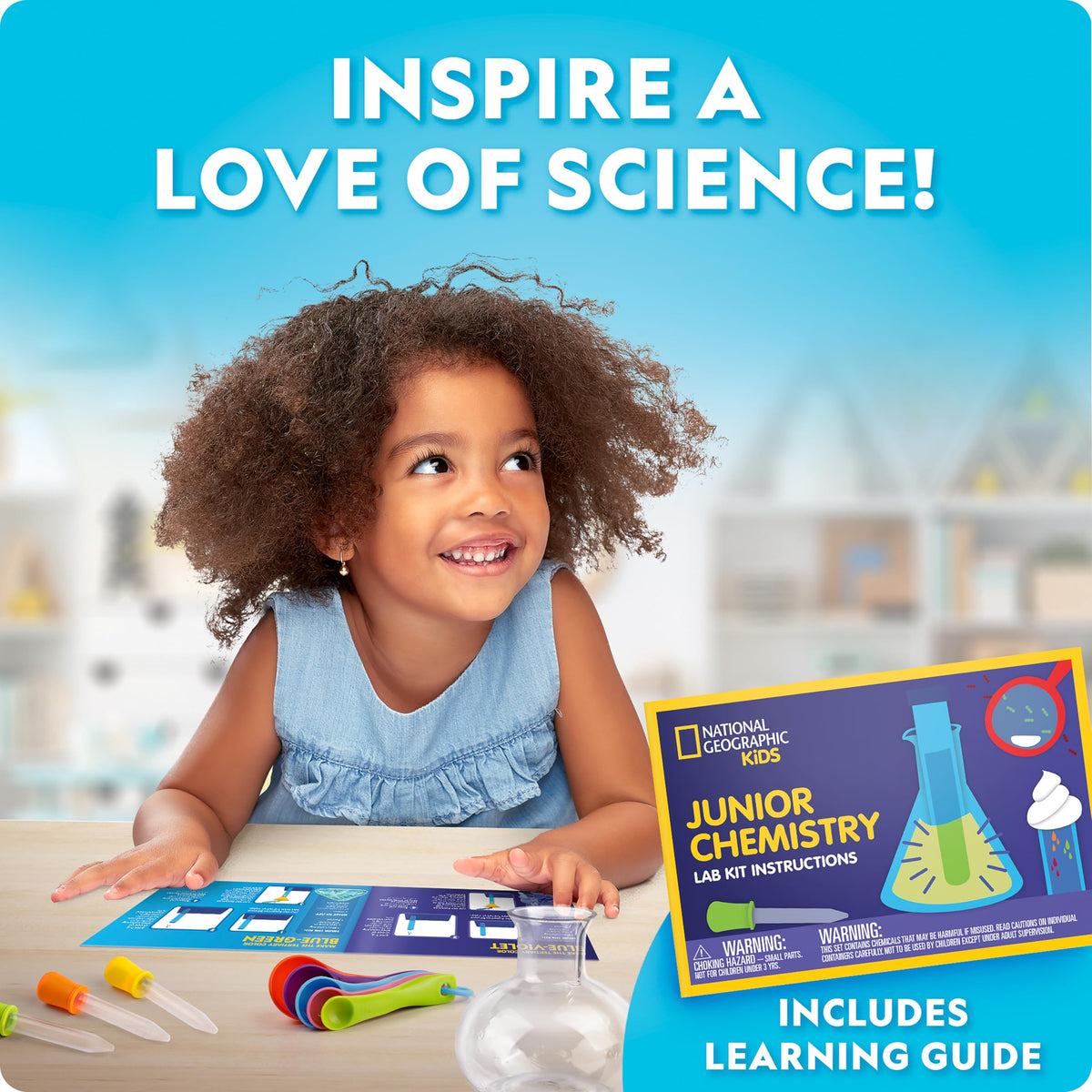 National Geographic STEM educational kit box showing award-winning seal for kids aged four to six.