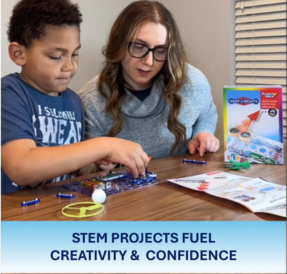 Educational circuit toy kit box showing international awards and safety certifications.