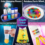 Close up of test tubes and pipettes from the premium USA imported UNGLINGA kids scientist set.