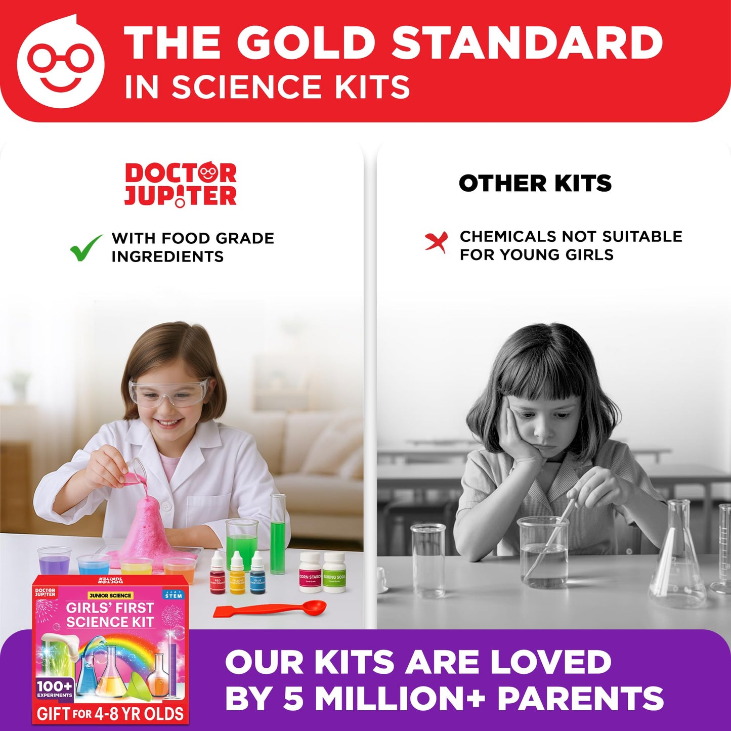 Screen free educational gift box for birthdays featuring over 100 experiments