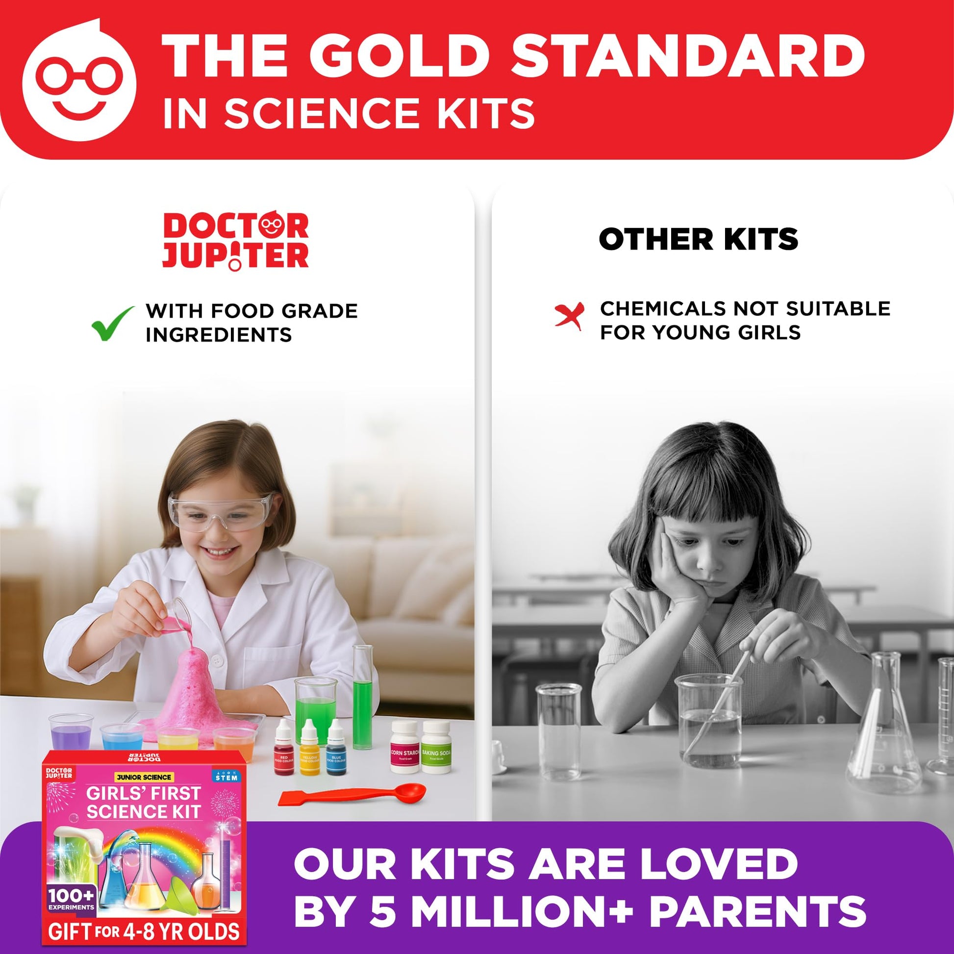 Screen free educational gift box for birthdays featuring over 100 experiments