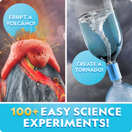National Geographic Mega Science Series Earth Science Kit contents including dig bricks, rocks, and volcano mold.