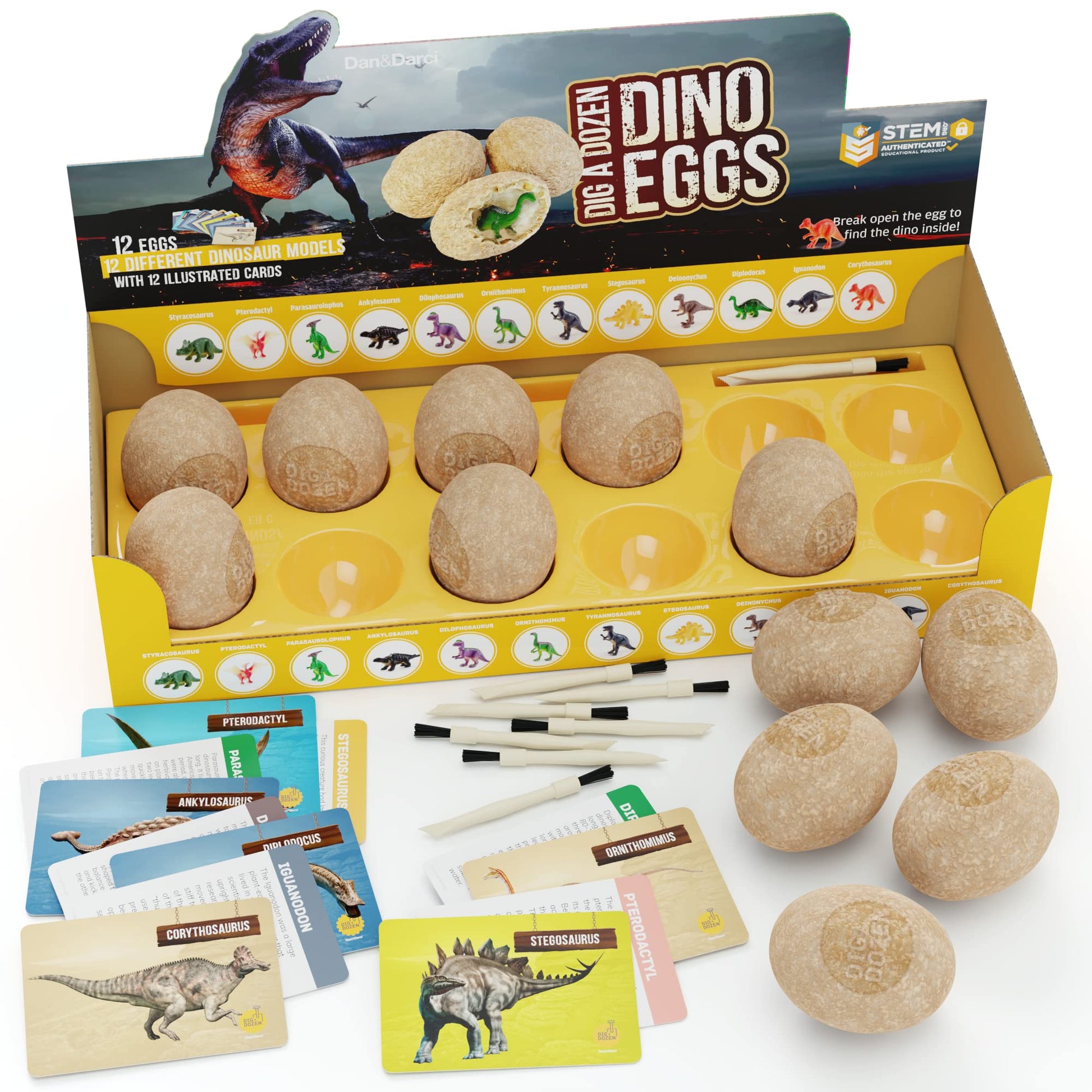 Kids science activity box setup showing all twelve instruction manuals and components