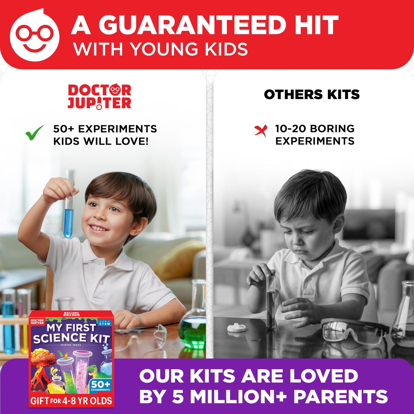 Doctor Jupiter junior series science tools showcasing durable measuring spoons and mixing sticks.