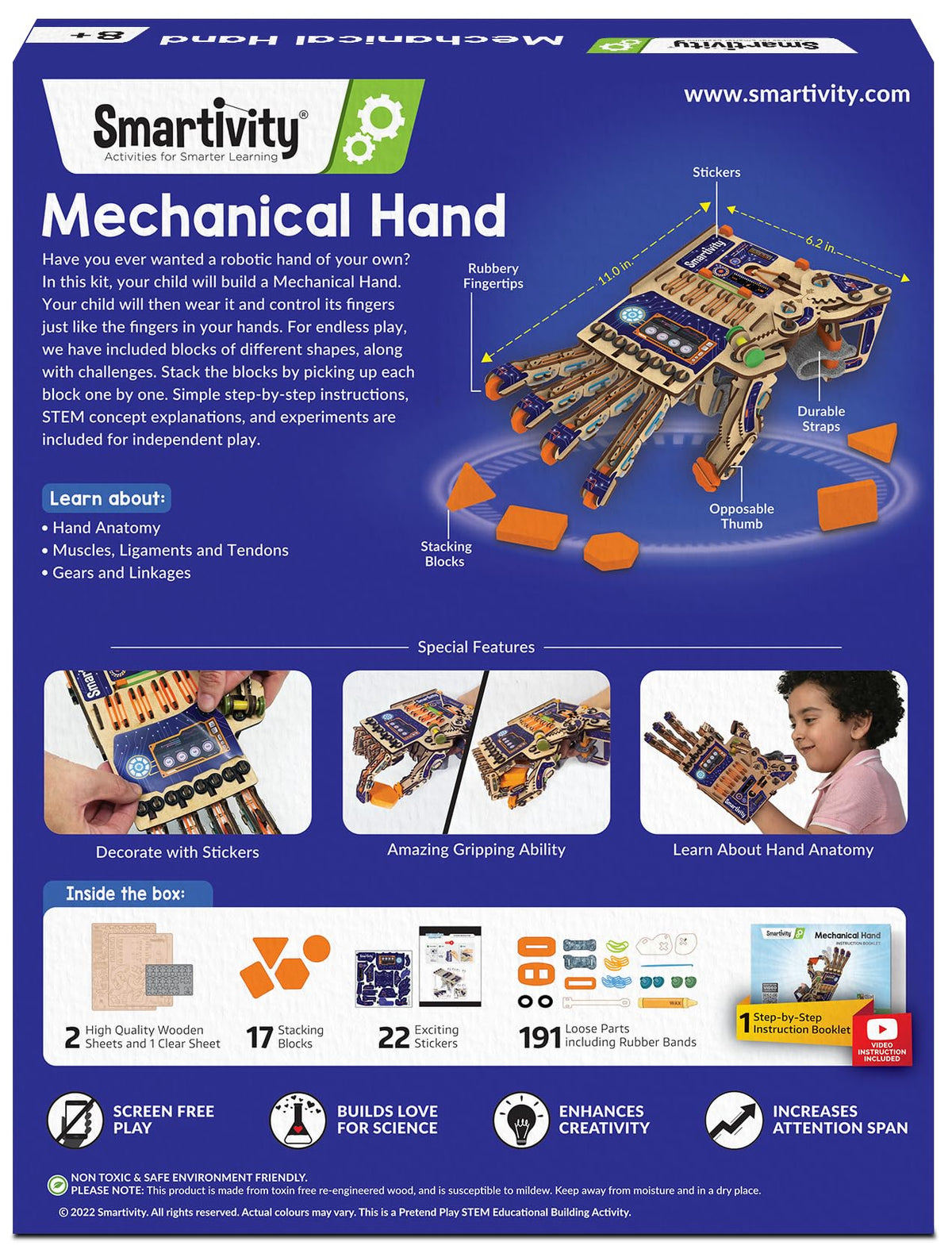 Smartivity STEM building kit packaging showing parents choice award winner logo