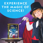 The illustrated full color National Geographic science experiment guide opened to a step by step instruction page