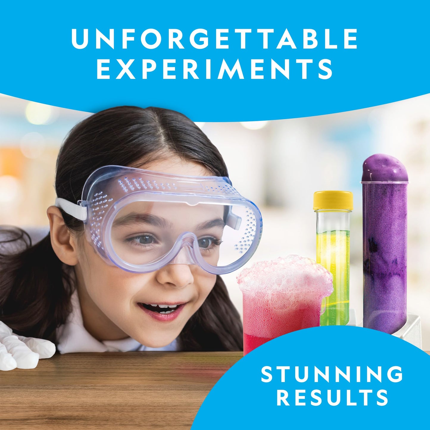 Full color illustrated instruction guide showing step by step STEM experiments for kids