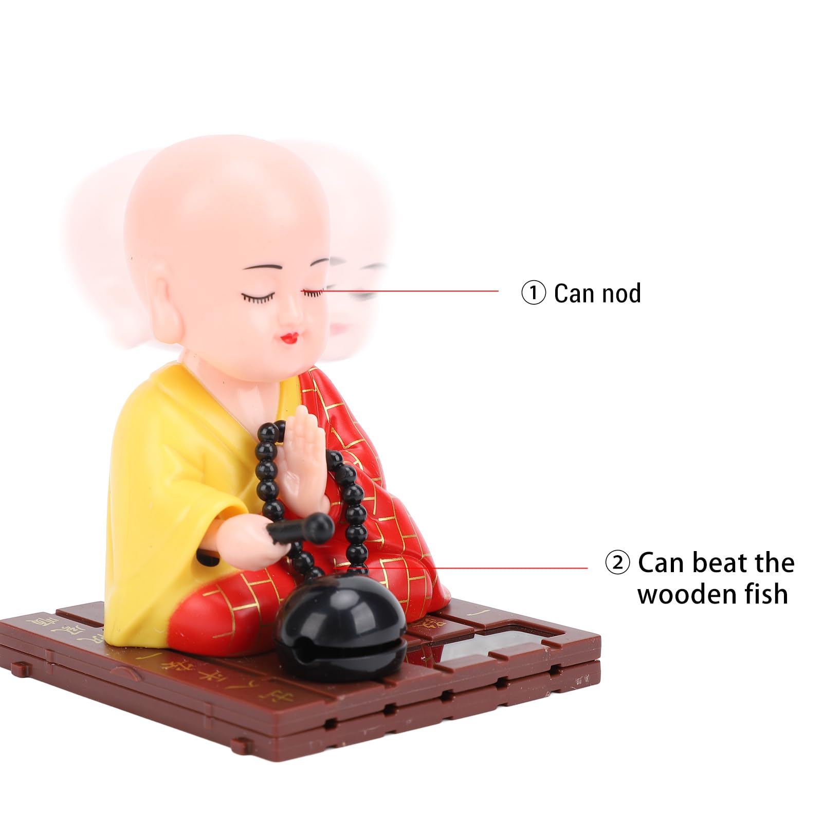 Tyenaza Chinese Little Buddha Toy side profile highlighting the durable ABS plastic build.