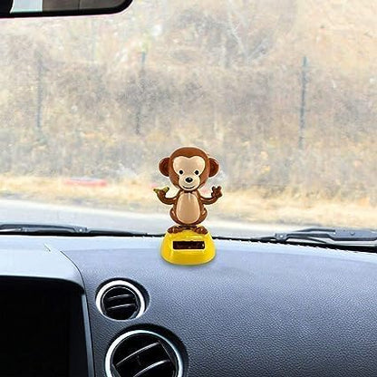 Two pieces of solar swinging monkey bobble toys for desk decoration