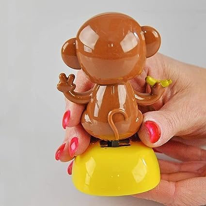 Enyolidimk animated monkey car ornament moving under direct sunlight