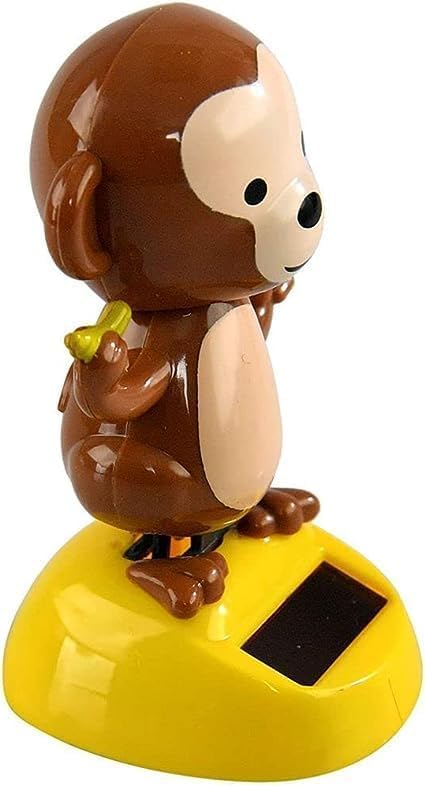 Set of two solar powered monkey showpieces for home and office decor