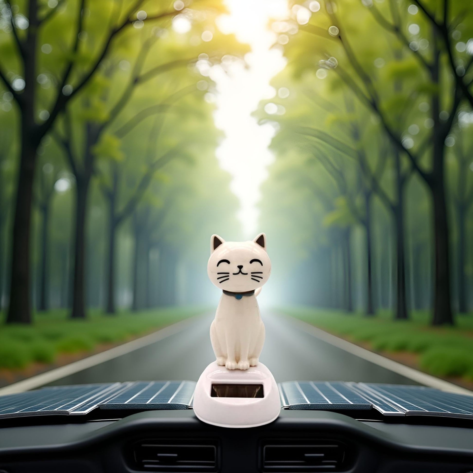 YuanHolumid solar power kits office home desk decor cute bobblehead style animal figure