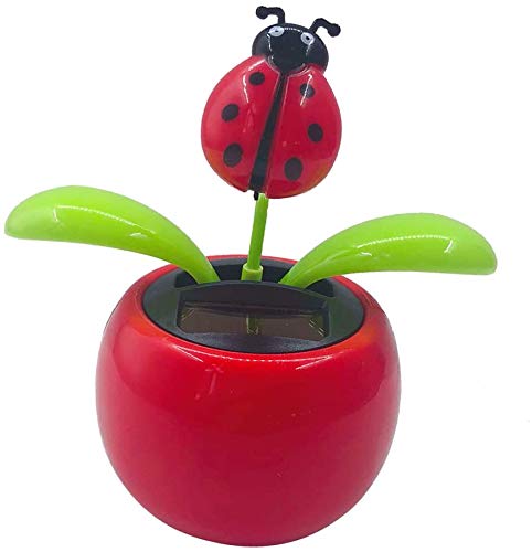 Taotenish swinging animated ladybug car dashboard decoration highlighting red seven spotted shell