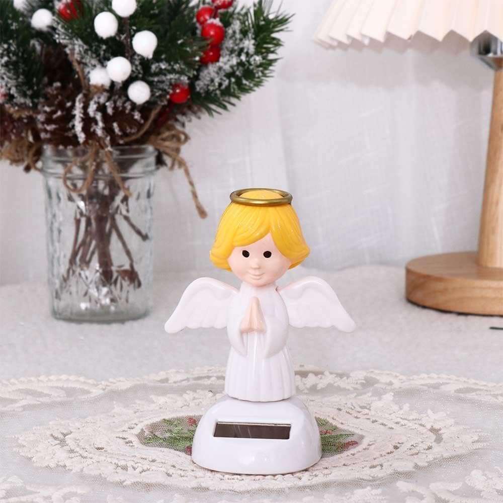 Galyacht lightweight plastic solar powered angel accessory for vehicle styling
