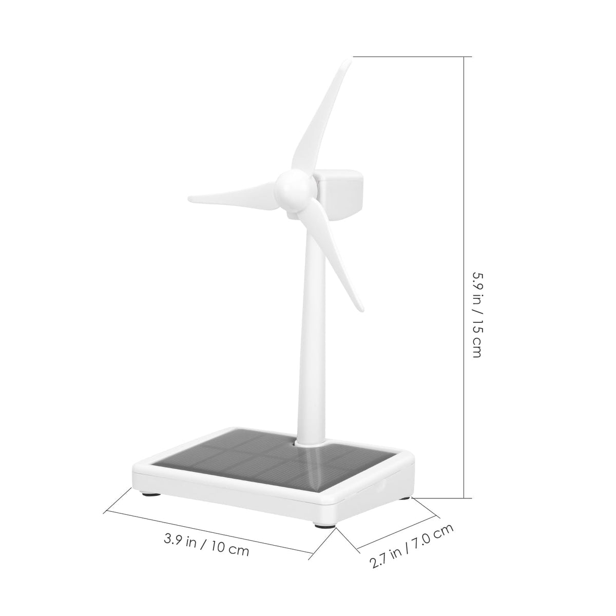 Kisangel mini wind turbine model showing solar panels on the bottom base