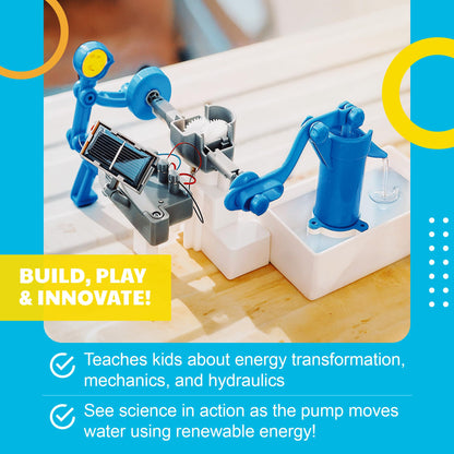 4M Green Science educational toy kit showing the product operating indoors using battery power source