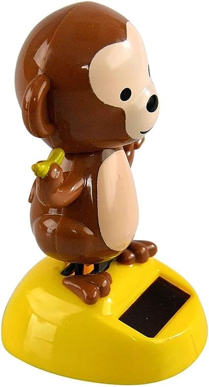 Durable ABS plastic solar monkey swaying toy for kids and teens