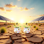 Bobblehead style sunflower solar toys swaying side to side near a bright windowsill