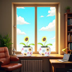 Xinjincang plastic solar powered swinging flower decorations for home and automotive styling