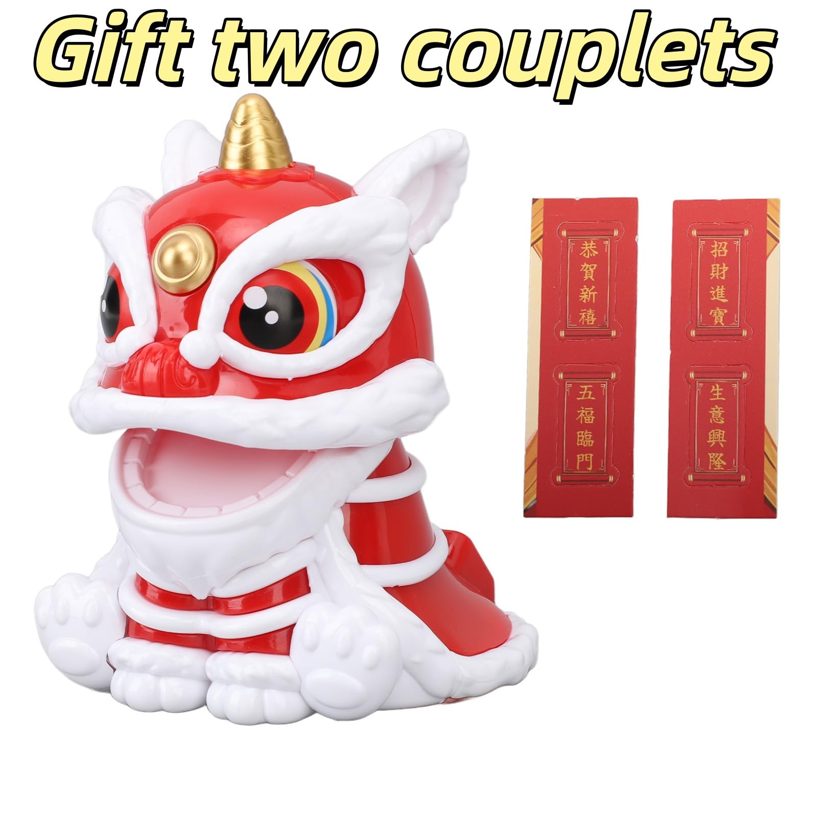 Jerliflyer red wake lion ornament with included double sided adhesive tape