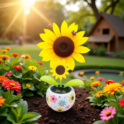 JJLFresheners solar animated swinging flower packaging showing genuine imported product details