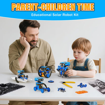 Step by step instructional manual illustration for assembling the AESGOGO 12 in 1 robot models