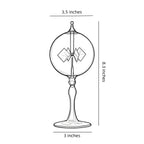DORAMI solar energy spinning vanes glass windmill close up showcasing internal blades