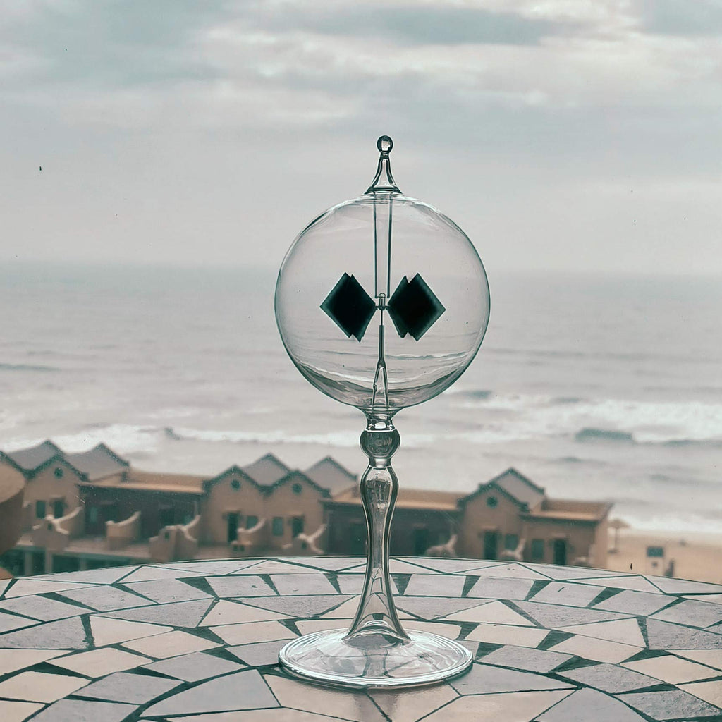 DORAMI executive desk toy solar radiometer spinning in natural light